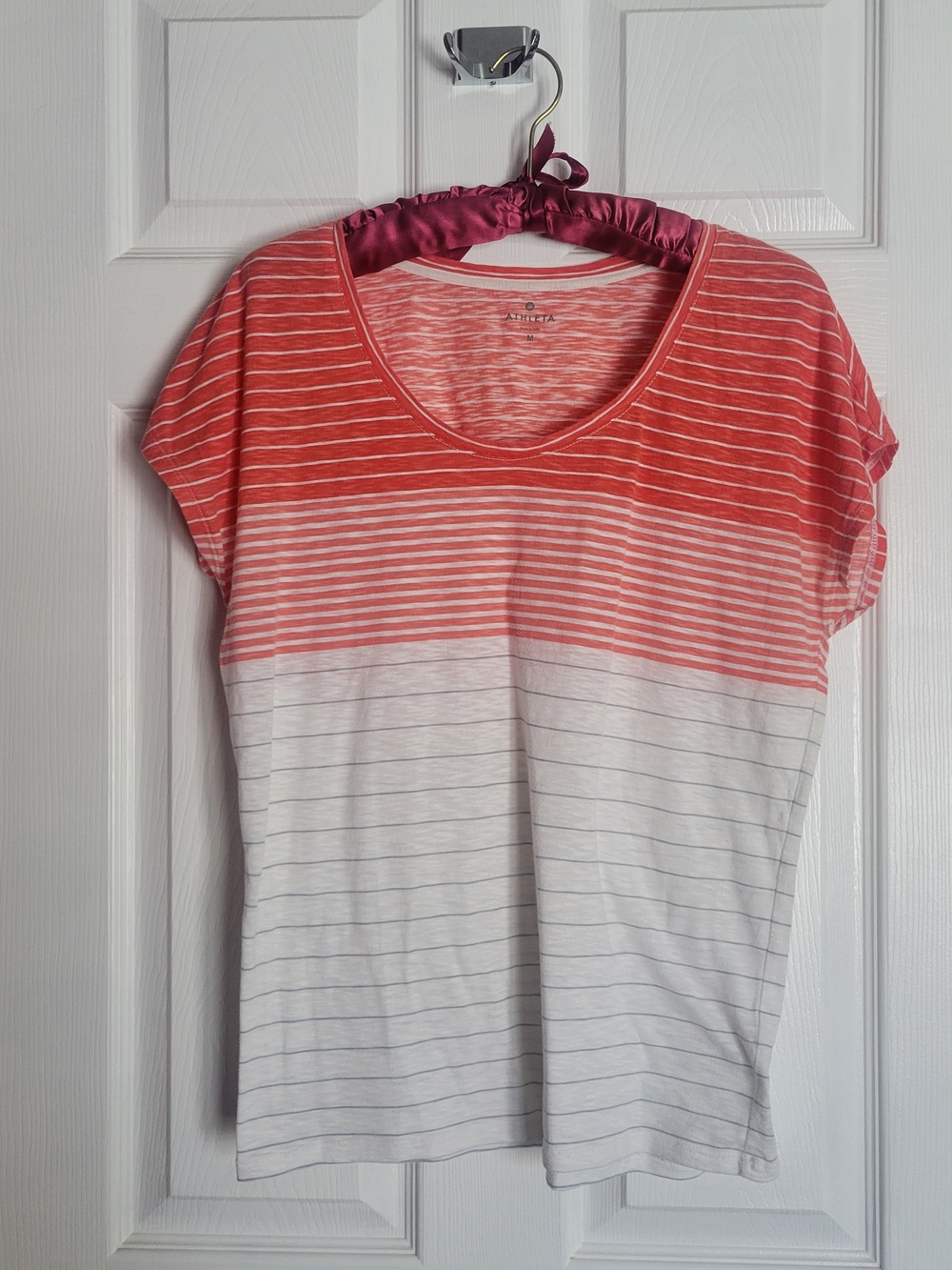 4/$15 SALE Athleta | Striped Capped Sleeve Scoop Neck